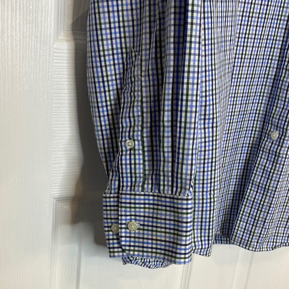 Tommy Hilfiger Blue Gingham Cotton‎ Dress Shirt Office US L - Picture 8 of 16